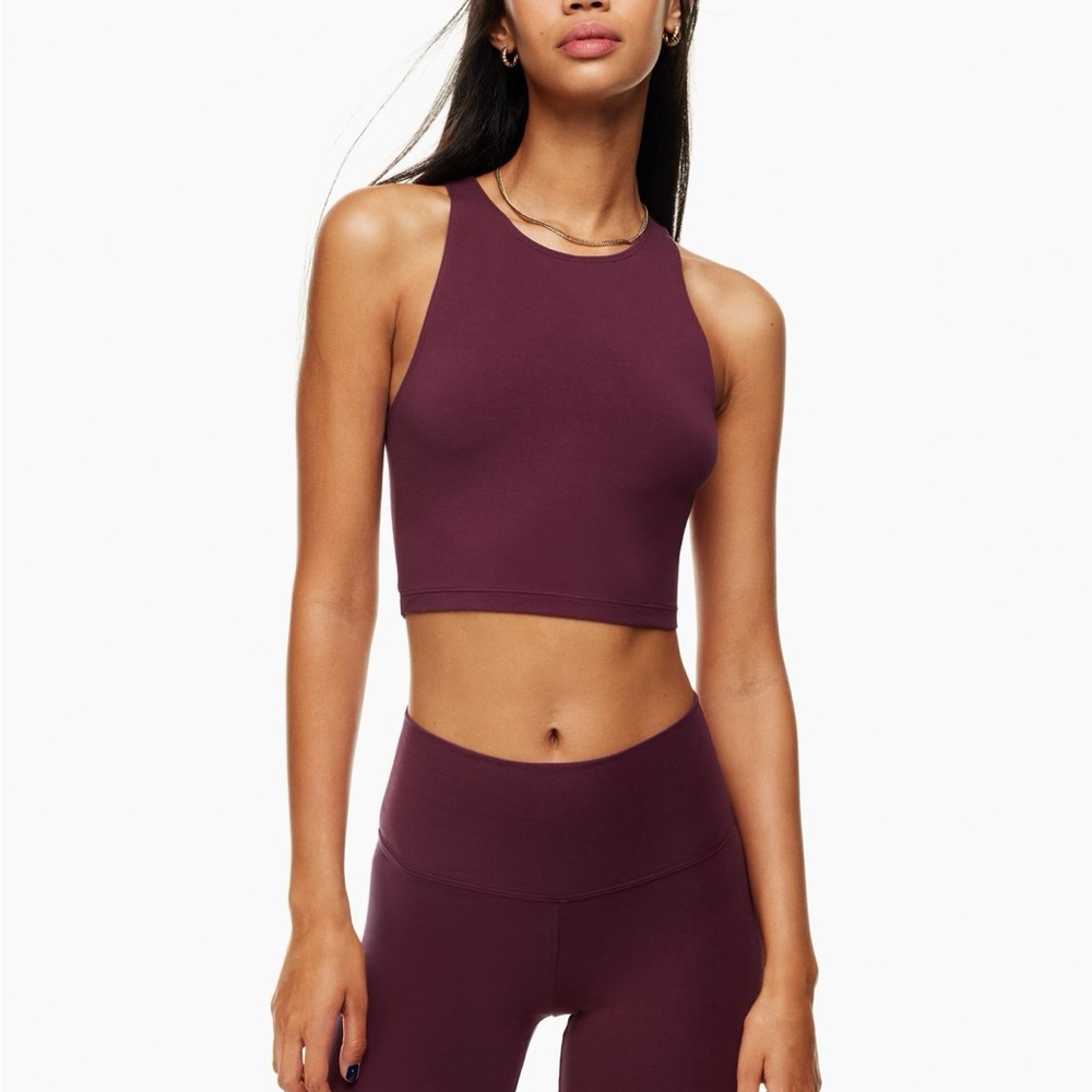 ARITZIA TNA chill mission tank workout top - spiced burgundy medium NWT